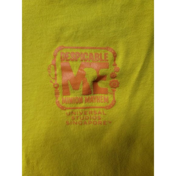 Universal Studios Singapore Yellow Short Sleeve Minions T Shirt Sz M 100% Cotton - Picture 3 of 5